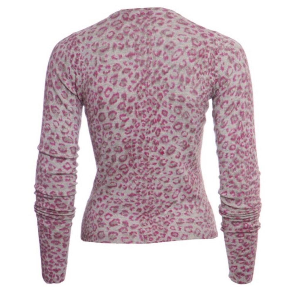 Rebecca Taylor Purple Leopard Silk Cardigan - Picture 2 of 9